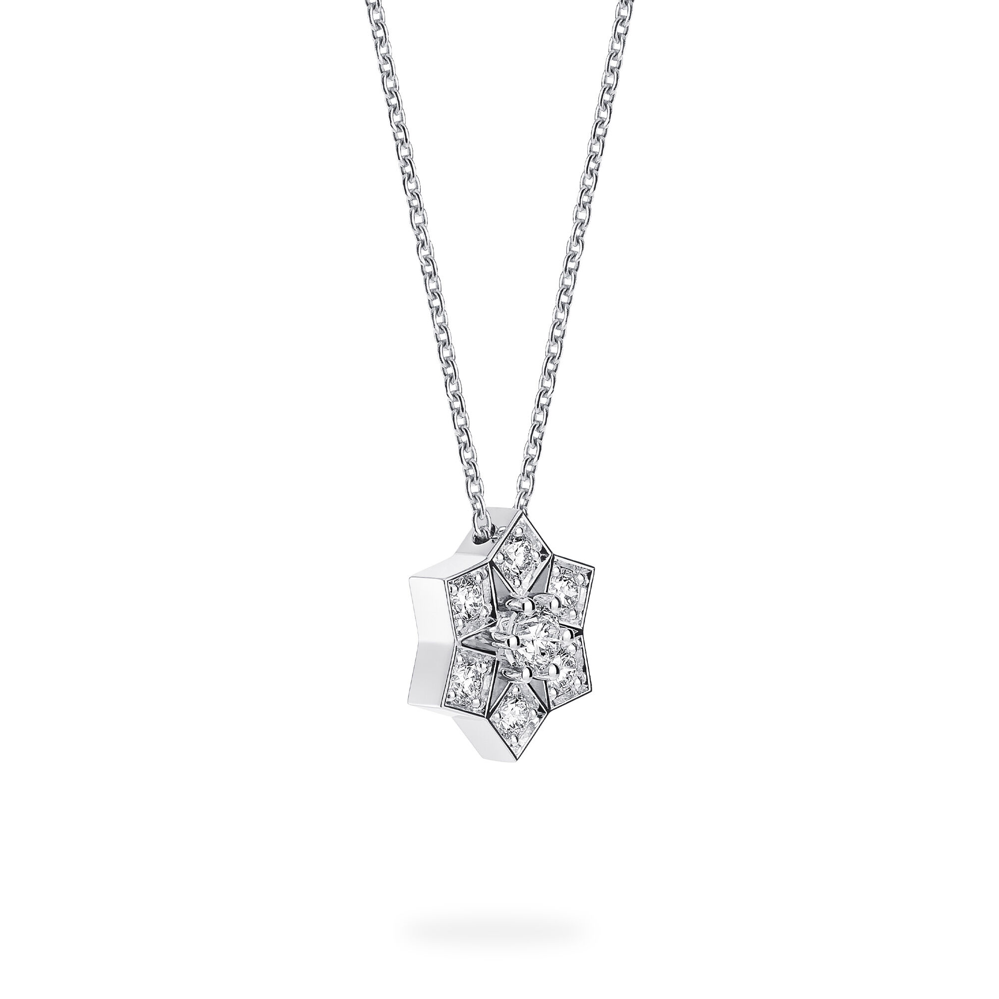 Birks Snowflake White Gold Pendant Large Maison Birks